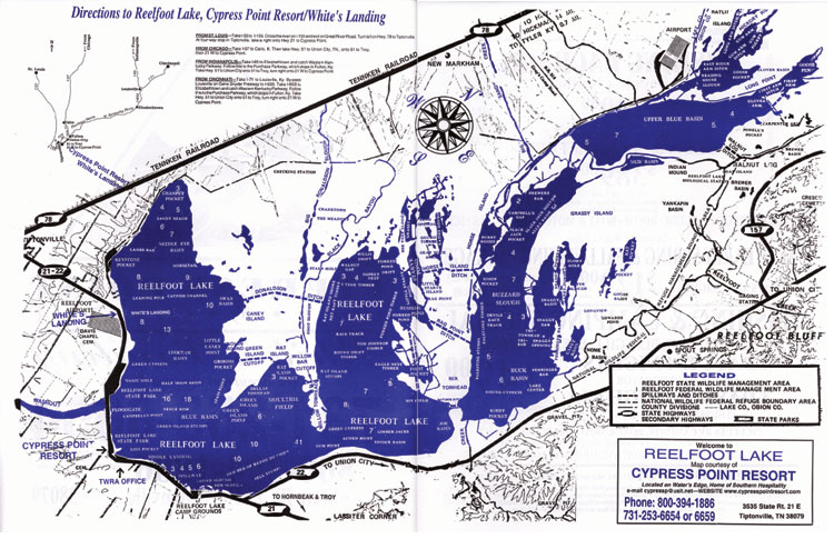 Reelfoot Lake Map